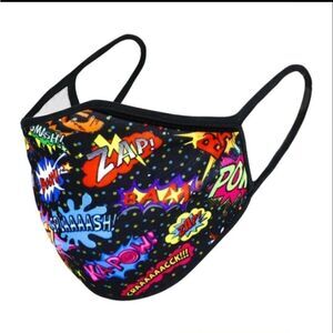 Face mask Comic Book Black Facemask